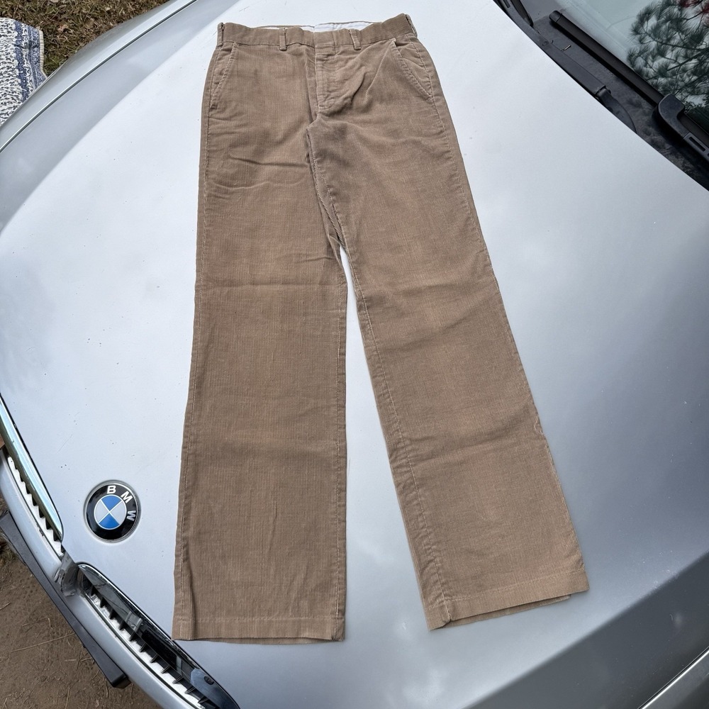 70s Sears Sportswear Flared Khaki Corduroy Pants 30X32 Made In USA Scovill